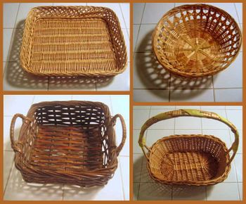 Four styles of household basket.