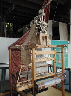 Jacquard loom on display at Museum of Science and Industry in Manchester, England