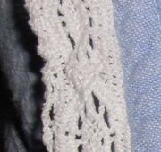 White lace is often used in collars and other fabric borders.