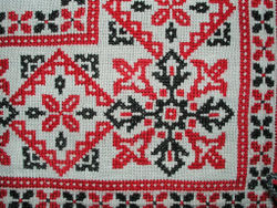 Cross-stitch embroidery, Hungary, mid-20th century