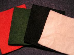 A selection of felt cloth.