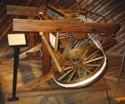 A Spinning Jenny, spinning machine which initiated the Industrial Revolution.